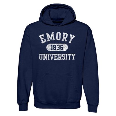 UGP Campus Apparel AH20 - Emory Eagles Athletic Arch HOODIE - Large - Navy