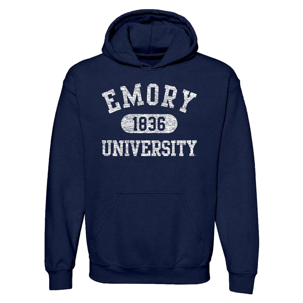 UGP Campus Apparel AH20 - Emory Eagles Athletic Arch HOODIE - Large - Navy