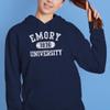 UGP Campus Apparel AH20 - Emory Eagles Athletic Arch HOODIE - Large - Navy view 3