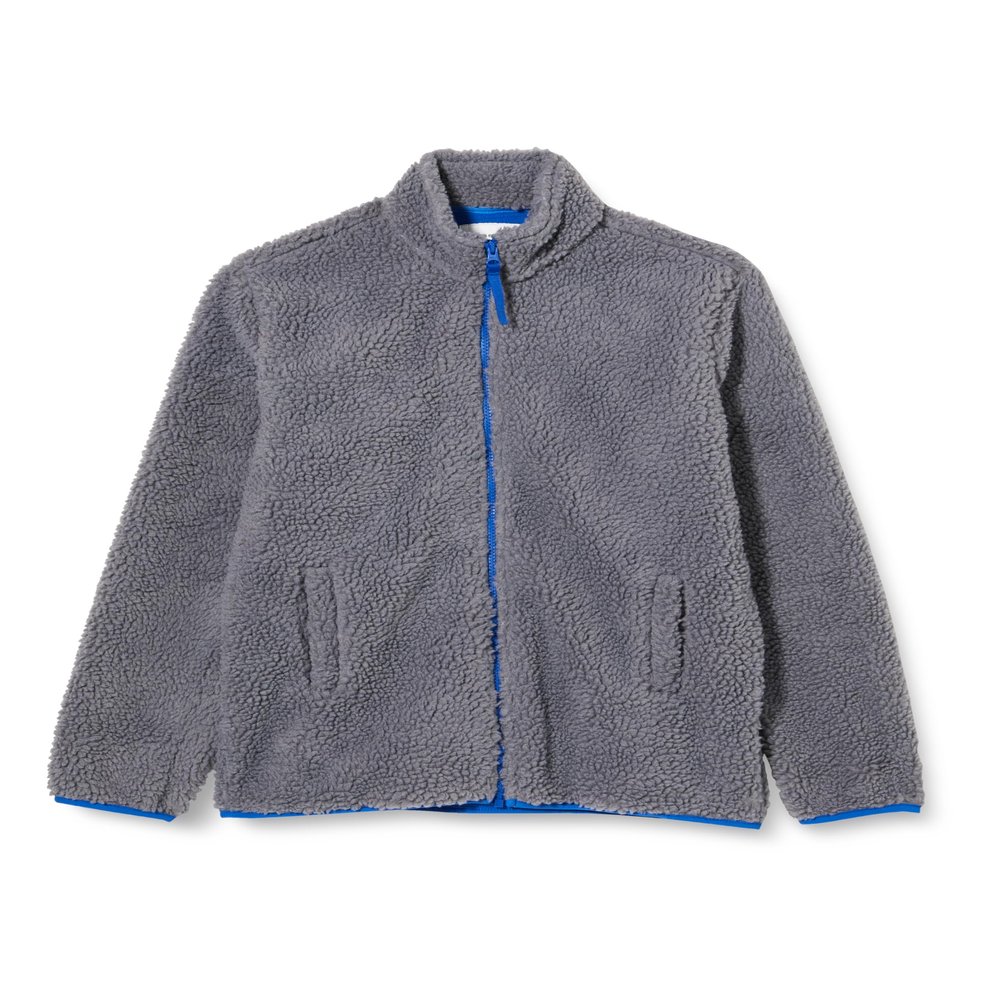 Amazon Essentials Toddler Boys' Fleece Lined Sherpa Full-Zip Jacket, Dark Grey, 4T