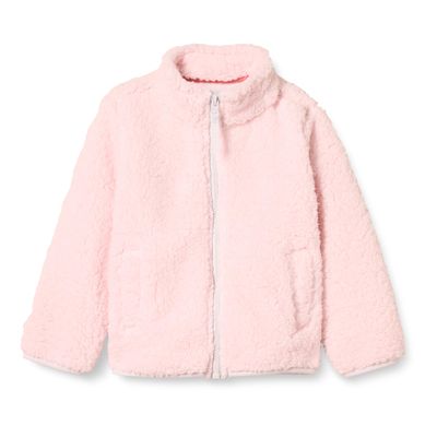 Amazon Essentials Girls' Sherpa Fleece Full-Zip Jacket, Light Pink, X-Large