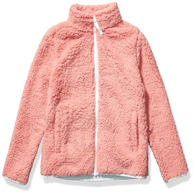 Amazon Essentials Girls' Sherpa Fleece Full-Zip Jacket, Mauve, X-Large