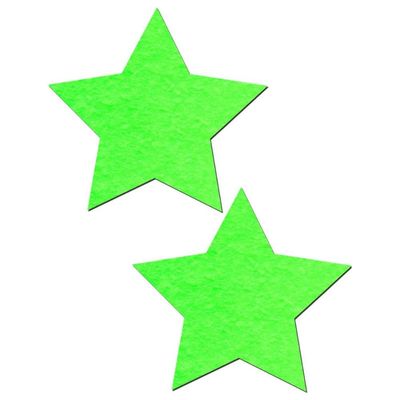 PASTEASE Glow in the Dark Pasties - Nipple Covers for Festivals, Raves, & Lingerie | Halloween Accessory | Made in USA (Glow in the Dark UV Reactive Star)