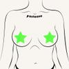 PASTEASE Glow in the Dark Pasties - Nipple Covers for Festivals, Raves, & Lingerie | Halloween Accessory | Made in USA (Glow in the Dark UV Reactive Star) view 3