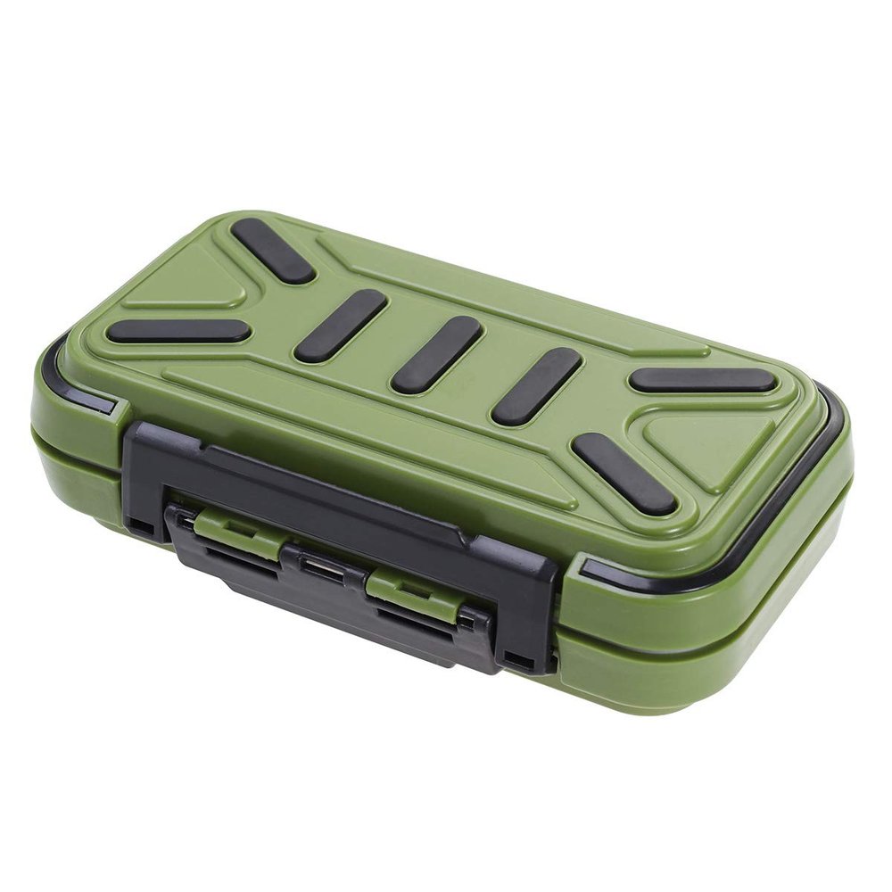 BESPORTBLE Waterproof Fishing Hooks Lures Baits Storage Box Case Fish Tackle Accessories (Green)
