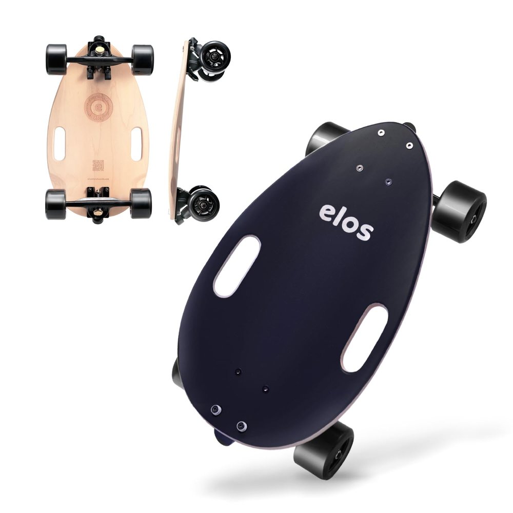 Elos Mini Cruiser Skateboards Gifts for Teen Boys, Men, Beginner, Adult, Kids - Lightweight, Portable & Durable Wooden Commuter Cruiserboard Longboard. DIY Gift Box kit, Build it Yourself Skate Board