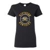 UGP Campus Apparel LS04 - Northern Kentucky Norse Distressed Circle Logo Womens T-Shirt - 2X-Large - Black view 1
