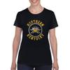 UGP Campus Apparel LS04 - Northern Kentucky Norse Distressed Circle Logo Womens T-Shirt - 2X-Large - Black view 4