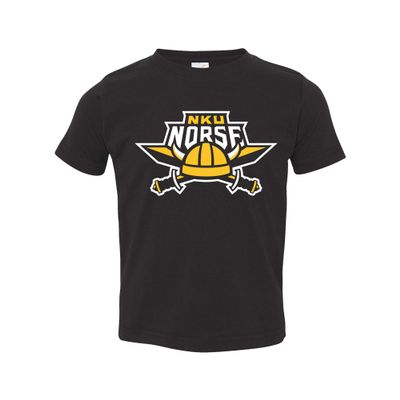 UGP Campus Apparel TS01 - Northern Kentucky Norse Primary Logo Toddler T Shirt - 5/6T - Black