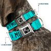 Dog Collar Seatbelt Buckle The Mountains are Calling and I Must Go Mountains Outline2 13 to 18 Inches 1.5 Inch Wide view 2