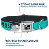 Dog Collar Seatbelt Buckle The Mountains are Calling and I Must Go Mountains Outline2 13 to 18 Inches 1.5 Inch Wide view 4