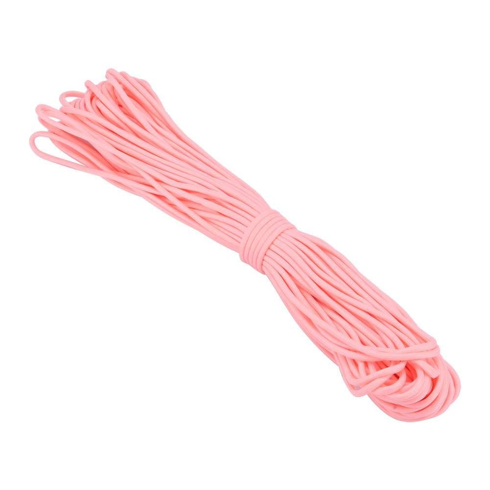100FT 9 Strands Outdoor Survival Rope 550 Luminous in The Dark Paracord Parachute Cord Bracelet Tear-Proof Paracord Camping Hiking Rope Blue for Pink Paracord