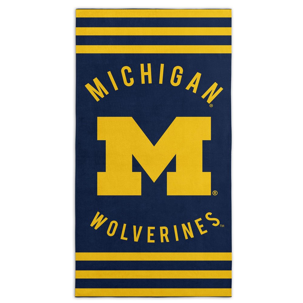 Northwest NCAA Michigan Wolverines Unisex-Adult Beach Towel, 30" x 60", Stripes