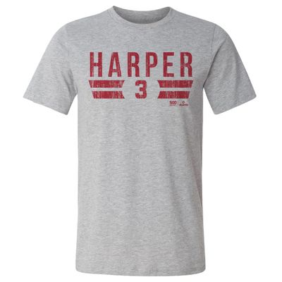 500 LEVEL Bryce Harper Philadelphia Font Shirt (Heather Gray, XX-Large)