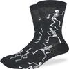 Good Luck Sock Men's Dancing Halloween Skeleton Socks, Big & Tall, Shoe Size 13-17 view 1
