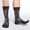 Good Luck Sock Men's Dancing Halloween Skeleton Socks, Big & Tall, Shoe Size 13-17 view 2