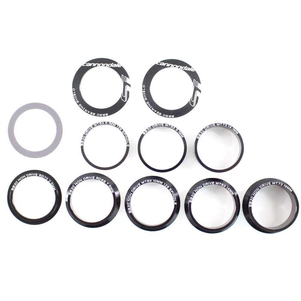 Cannondale Mountain Hollowgram SiSL2, Hollowgram Si, and Cannondale Si crank spindle spacer set