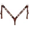 CIRCLE Y Flat Infinity Beaded Breast Collar - Durable Lightweight Adjustable Double-Ply Leather Western Horse Breast Collar with Stainless Steel Hardware view 1
