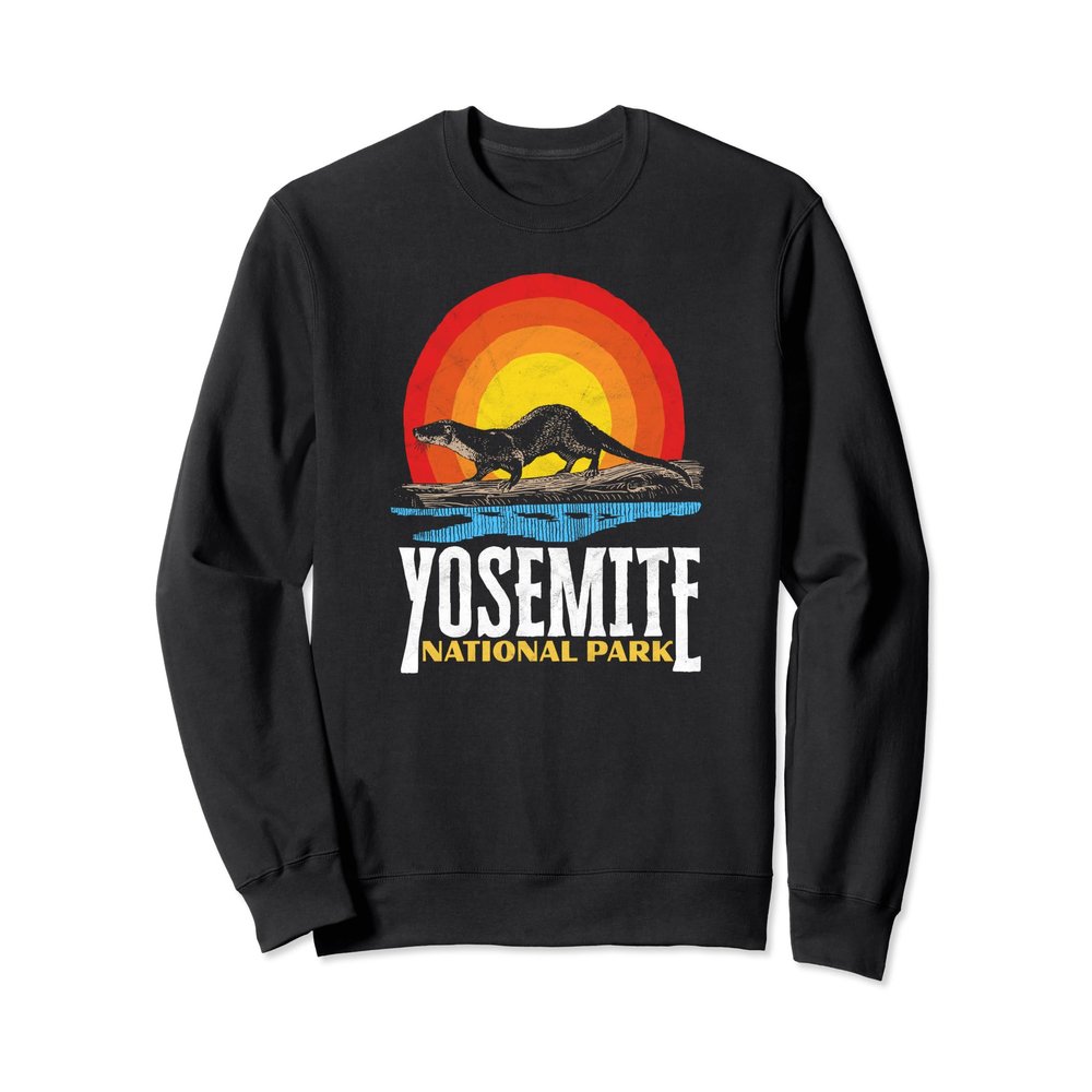 Yosemite National Park California River Otter Sweatshirt