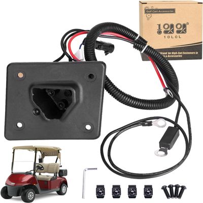 10L0L Golf Cart 48V Charger Receptacle for EZGO RXV & TXT, OEM# 602529 613304