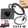 10L0L Golf Cart 48V Charger Receptacle for EZGO RXV & TXT, OEM# 602529 613304 view 1