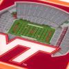 YouTheFan NCAA Virginia Tech Hokies 3D StadiumView Coasters - Lane Stadium Worsham Field view 3