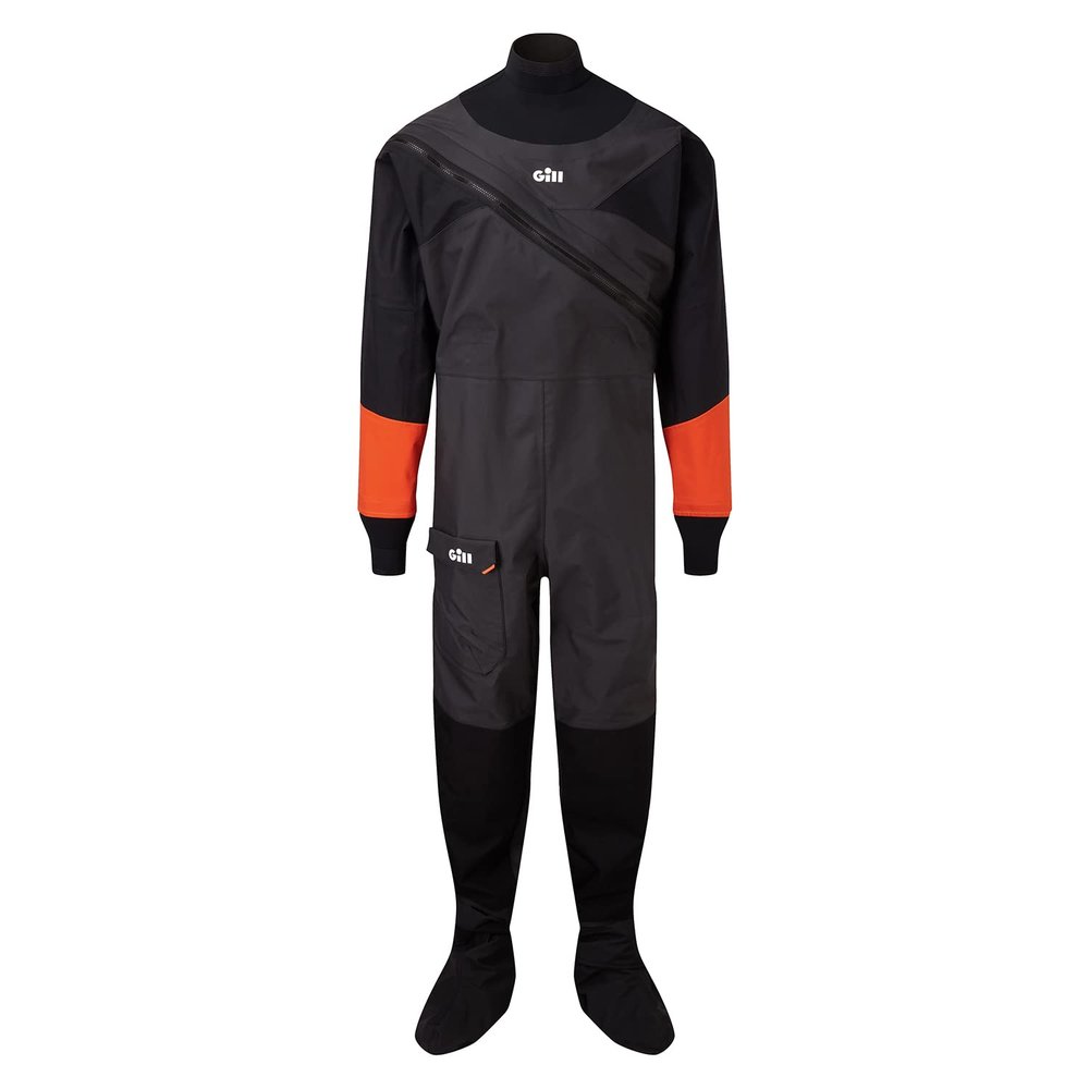 Gill Dry suit - Fully Taped & Waterproof Ideal for Watersports such as Dinghy, Sailing, Kayaking & Paddleboard (Black, XXL)