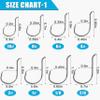 Circle Hooks Tackle - 120pcs 2X Strong Saltwater Fishing Hooks Octopus Customized Offset Sport Circle Hooks for Catfish Bass Size 3/0 view 3