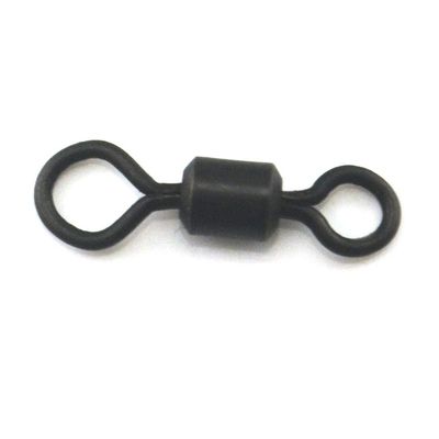 MNFT 1 Bag #4-S Carp Fishing Large Eye Rolling Swivels Matt Black Color Fits Safety Lead Clips Heli Rig Carp Terminal Tackle (1000Pcs)