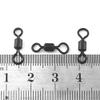 MNFT 1 Bag #4-S Carp Fishing Large Eye Rolling Swivels Matt Black Color Fits Safety Lead Clips Heli Rig Carp Terminal Tackle (1000Pcs) view 2