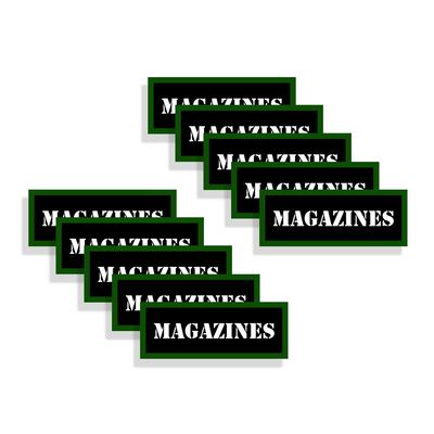 Speed Demon Hot Rod Shop Ammo Can Labels Magazines Ammunition Decals for Magazines - 10 Pack Adhesive Vinyl 3"x1.15"