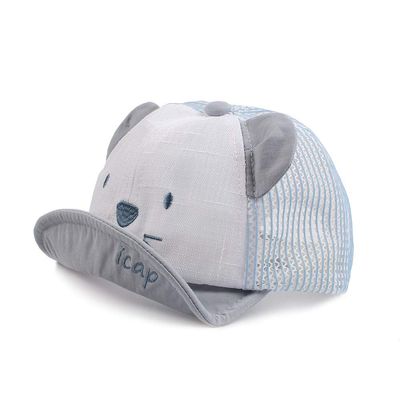 Baby Summer Mesh Hat Cute Sun Cap for Boys Girls Breathable Toddler Hat with Bear Ears 6-24 Months (6-24 Months,SkyBlue)