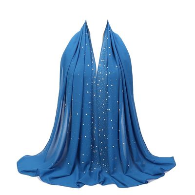 Cntqiang Muslim Wrinkles Pearl Chiffon Hijab Head Scarf Women Solid Bubble Wrap Shawls Long Hejab Shawls (6)