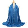 Cntqiang Muslim Wrinkles Pearl Chiffon Hijab Head Scarf Women Solid Bubble Wrap Shawls Long Hejab Shawls (6) view 2