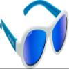 Cressi Scooby, White/Blue, Blue Mirrored lens view 1