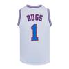 CNALLAR Youth Basketball Jersey Bugs #1 Space Movie Jersey Boys Sport Shirts (White, Youth X-Large) view 1