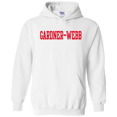 AH01 - Gardner-Webb Bulldogs Basic Block HOODIE - 3X-Large - White