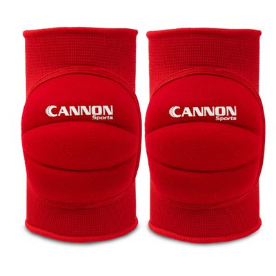 Cannon Sports Pro Volleyball Knee Pads  Thick Padded Sponge for Extra Support  Breathable Anti-slip Collision Avoidance Pro Knee Pads  Volleyball, Basketball, Wrestling, Working & More (Red, Large)