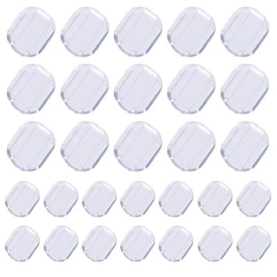 TOAOB 80 Pieces 2 Sizes Earring Back Pads Clear Silicone Comfort Earring Cushions for Clips on Earrings
