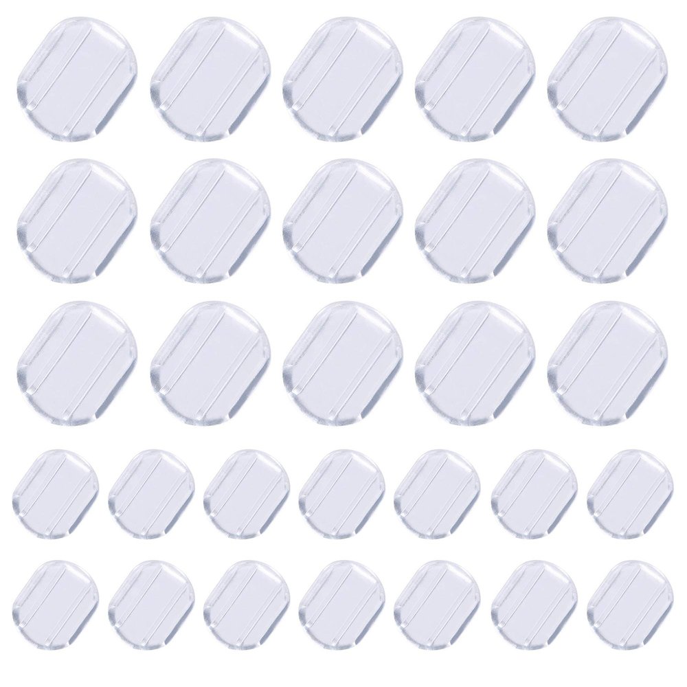 TOAOB 80 Pieces 2 Sizes Earring Back Pads Clear Silicone Comfort Earring Cushions for Clips on Earrings