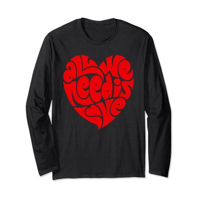A cute "All we need is Love" Tee That is shaped like a heart