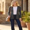 Design by Olivia Women's Lightweight Soft Knit Open Front Cardigan Sweater Long Sleeve for Casual Layering Charcoal L view 4