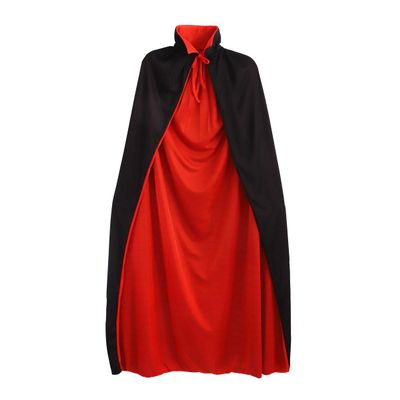 BESPORTBLE 1.4Meters/55Inch Halloween Vampire Costume Cosplay Cloak Cape Prop Dual-Layer Adult's Masquerade Supplies - Red+Black