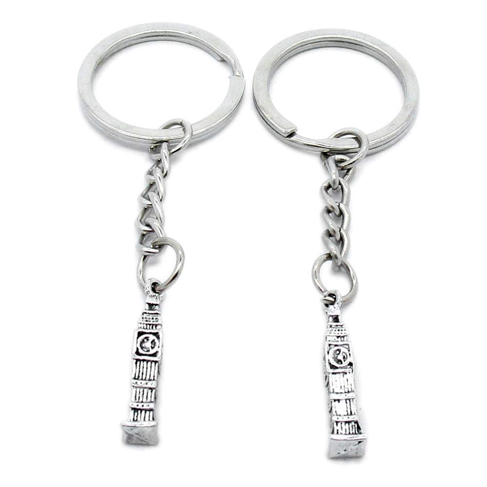 1 Item Metal Keychain Keyring Key Tags Chains Rings Jewelry Bag Charms Y2SV6 Bell Tower