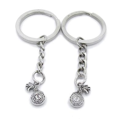 5 Items Metal Keychain Keyring Key Tags Chains Rings Jewelry Bag Charms XL5W1 Euro Money Bag Sack