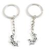 100 Items Metal Keychain Keyring Key Tags Chains Rings Jewelry Bag Charms L2ZF3 Skeleton Skull view 1
