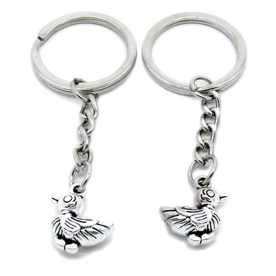 50 Items Metal Keychain Keyring Key Tags Chains Rings Jewelry Bag Charms P9PR0 Duck Quack