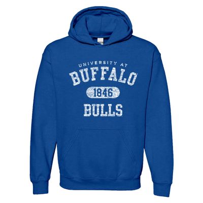 UGP Campus Apparel AH20 - University at Buffalo Bulls Athletic Arch HOODIE - Medium - Royal