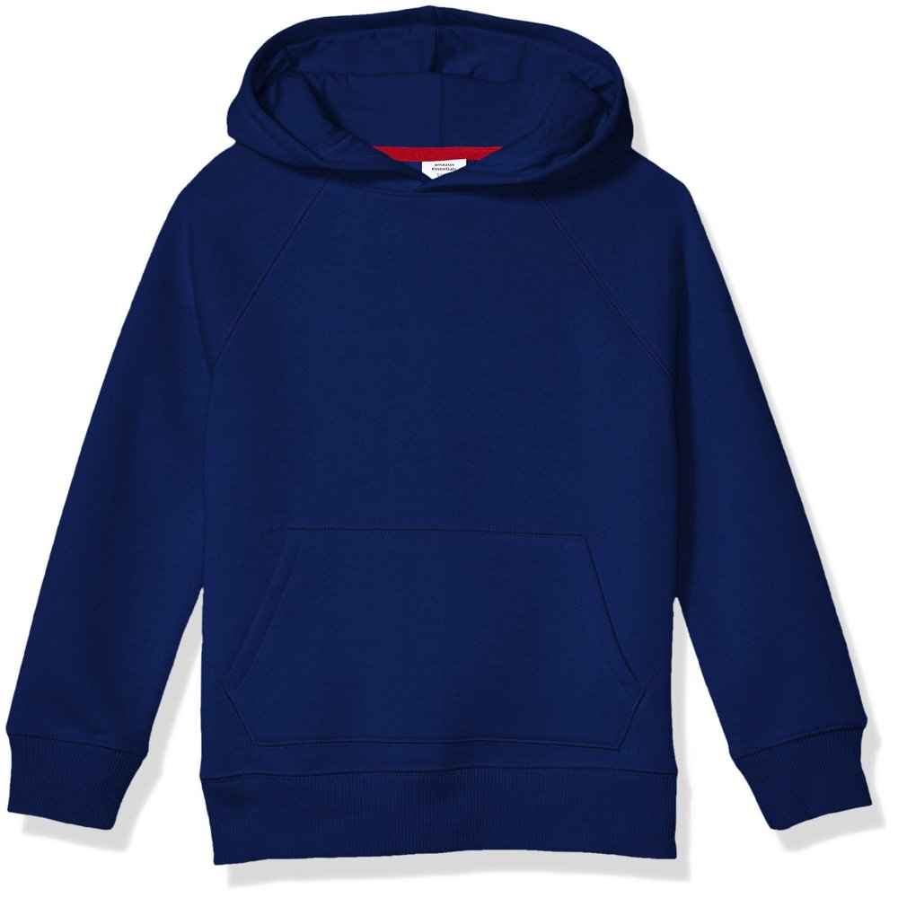 Amazon Essentials Boys' Fleece Pullover Hoodie Sweatshirts, Navy, X-Small