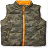 Amazon Essentials Boys' Heavyweight Outerwear Puffer Vest, Military Green Camouflage, X-Small view 1